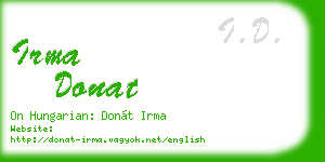 irma donat business card